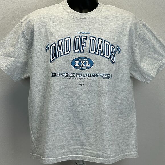 Vintage Dad of Dads Jesus T Shirt Mens X-Large Kerusso Christ Christian Tee Gray - Picture 2 of 10